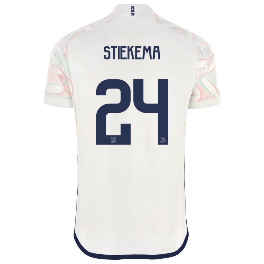 Hombre Camiseta Iris Stiekema #24 Blanco 2ª Equipación 2023/24 La Camisa Perú