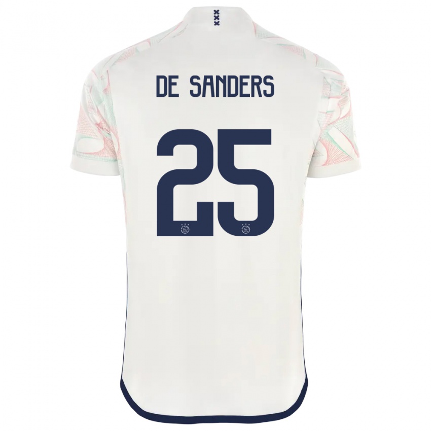 Hombre Camiseta Kay-Lee De Sanders #25 Blanco 2ª Equipación 2023/24 La Camisa Perú