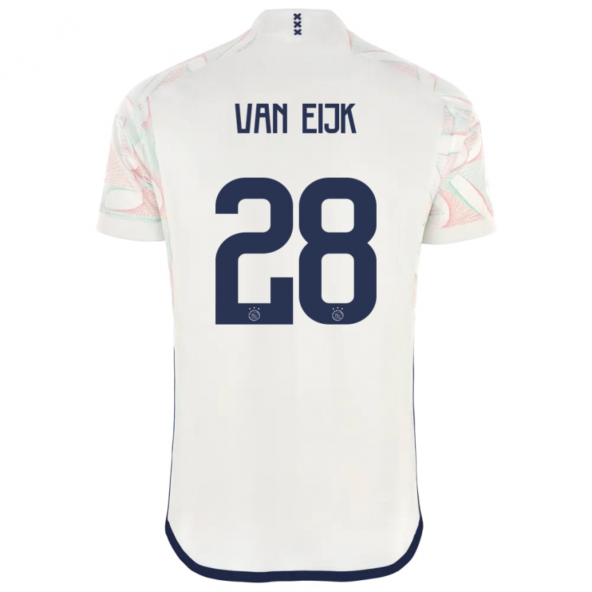 Hombre Camiseta Regina Van Eijk #28 Blanco 2ª Equipación 2023/24 La Camisa Perú