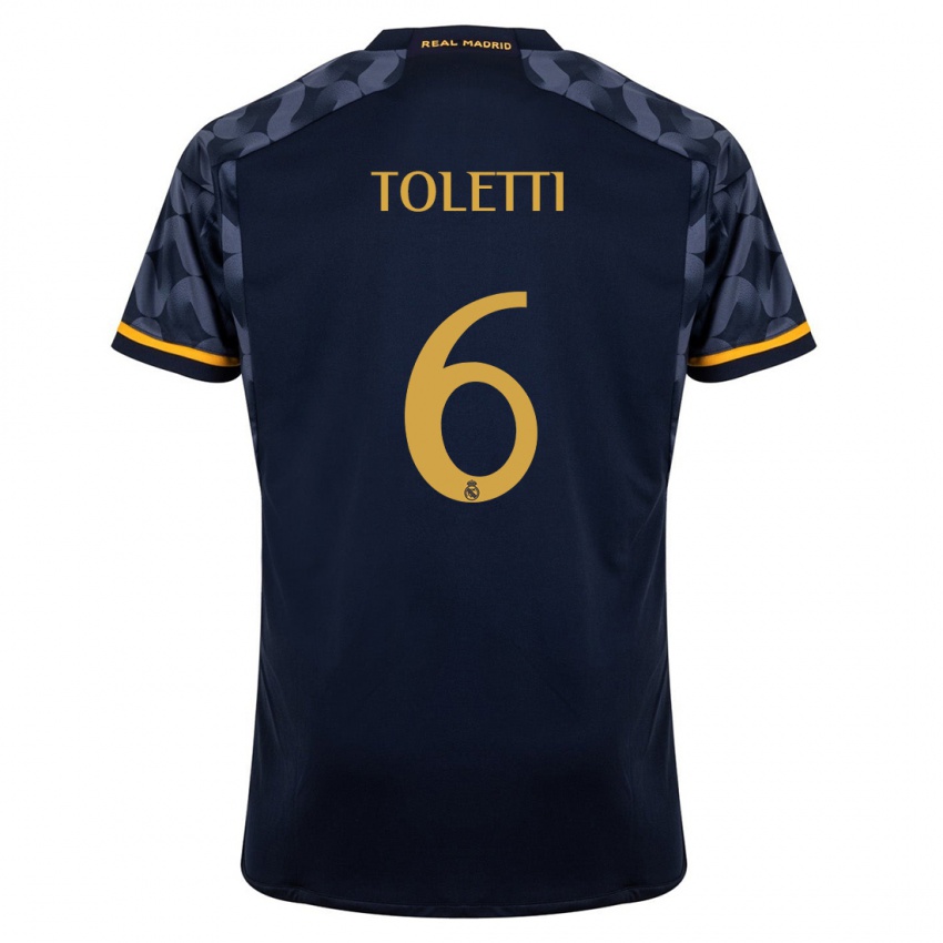 Hombre Camiseta Sandie Toletti #6 Azul Oscuro 2ª Equipación 2023/24 La Camisa Perú