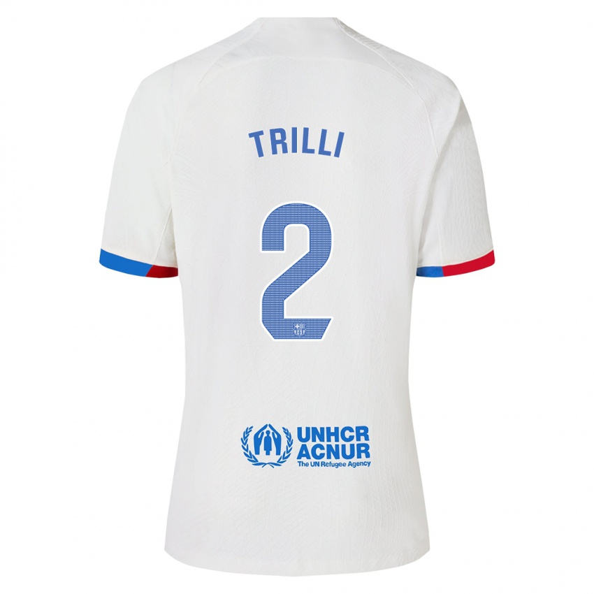 Hombre Camiseta Trilli #2 Blanco 2ª Equipación 2023/24 La Camisa Perú