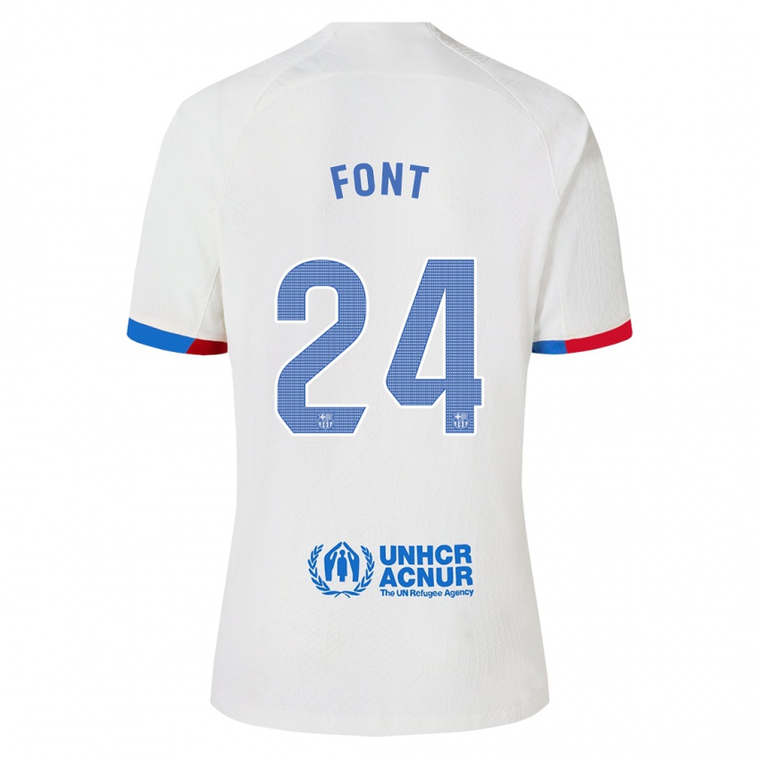 Hombre Camiseta Gemma Font #24 Blanco 2ª Equipación 2023/24 La Camisa Perú