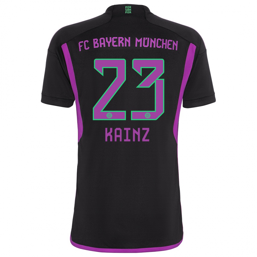 Hombre Camiseta Manuel Kainz #23 Negro 2ª Equipación 2023/24 La Camisa Perú