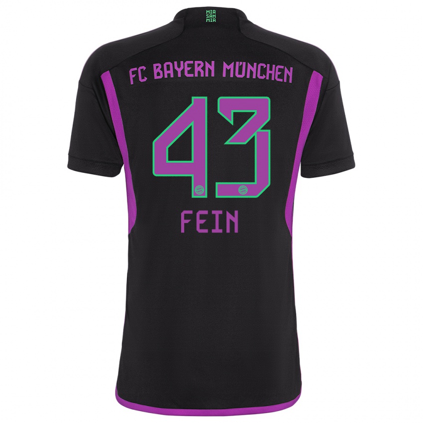 Hombre Camiseta Adrian Fein #43 Negro 2ª Equipación 2023/24 La Camisa Perú