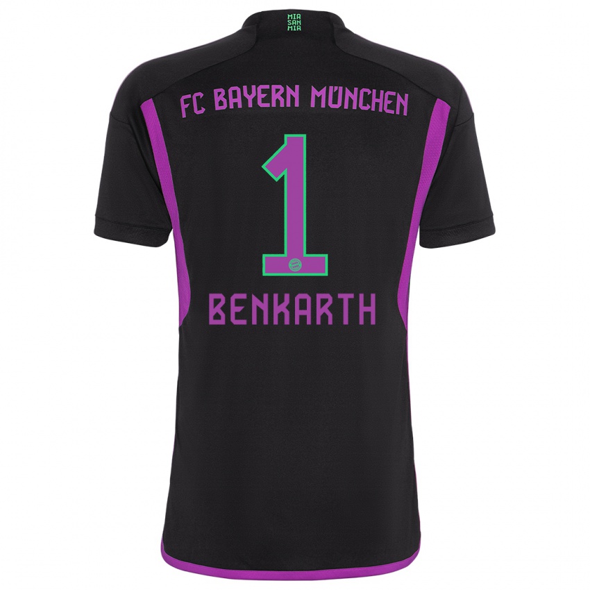 Hombre Camiseta Laura Benkarth #1 Negro 2ª Equipación 2023/24 La Camisa Perú