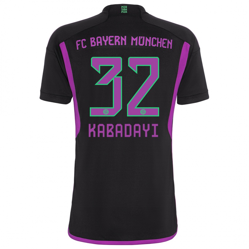 Hombre Camiseta Yusuf Kabadayi #32 Negro 2ª Equipación 2023/24 La Camisa Perú