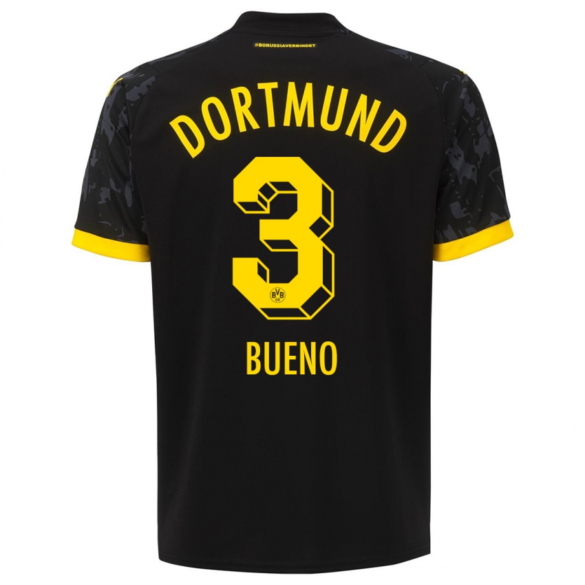 Hombre Camiseta Guille Bueno #3 Negro 2ª Equipación 2023/24 La Camisa Perú