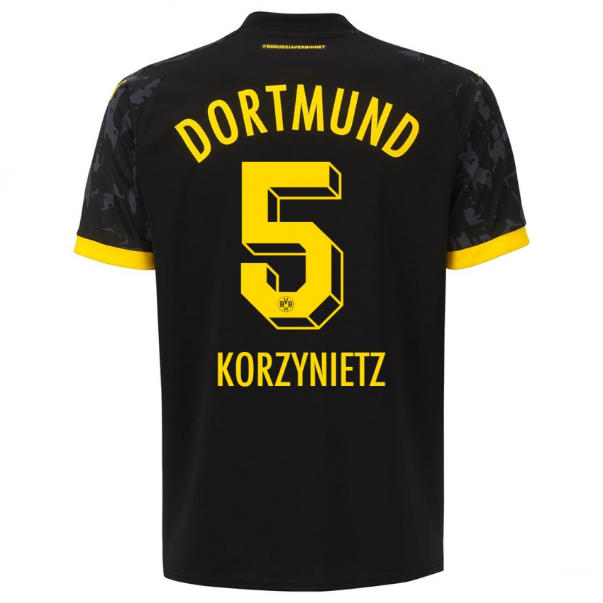 Hombre Camiseta Jaden Korzynietz #5 Negro 2ª Equipación 2023/24 La Camisa Perú