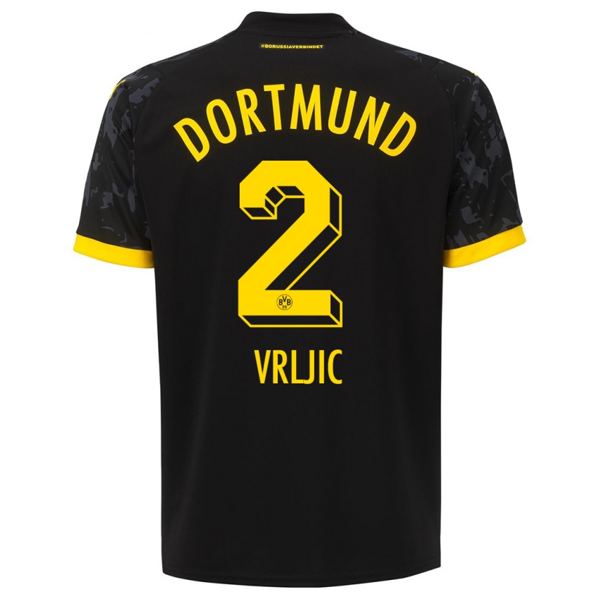 Hombre Camiseta Daniel Vrljic #2 Negro 2ª Equipación 2023/24 La Camisa Perú