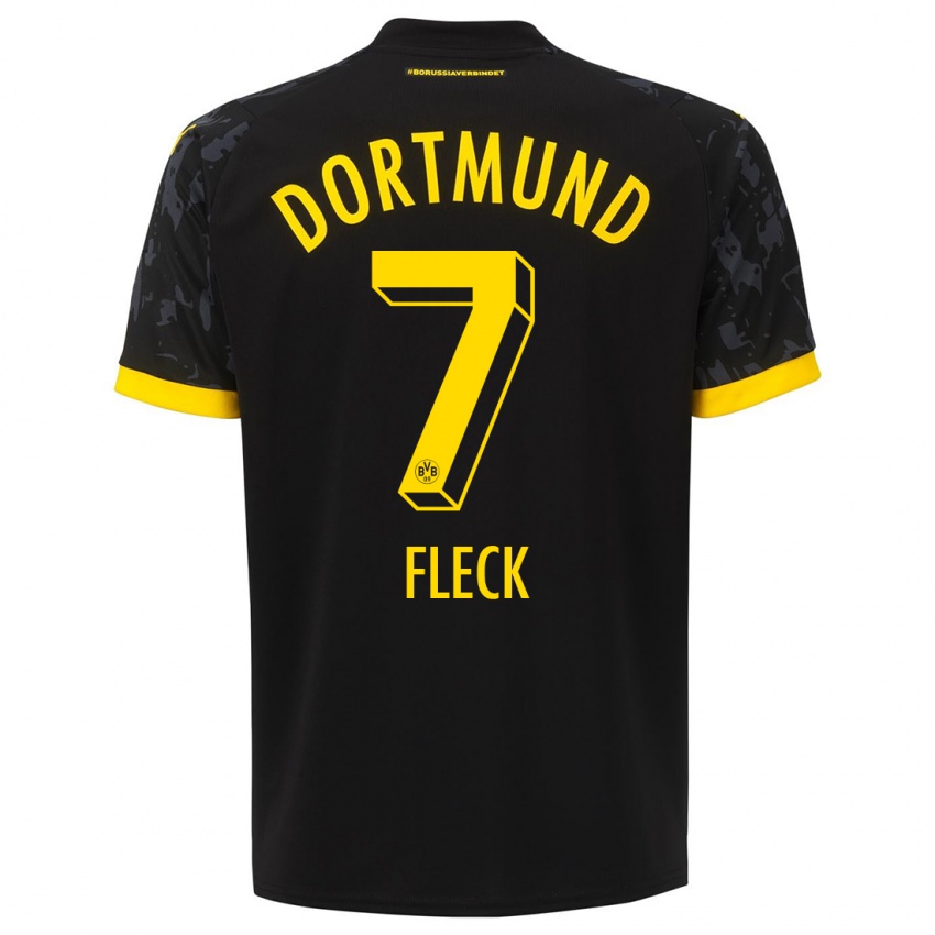 Hombre Camiseta Fritz Fleck #7 Negro 2ª Equipación 2023/24 La Camisa Perú