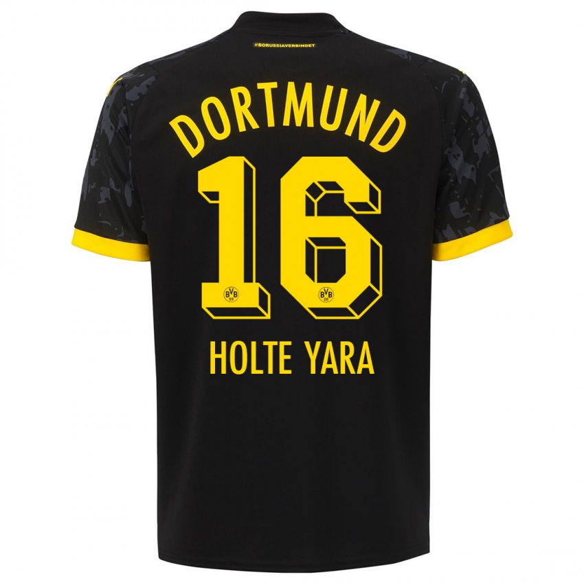 Hombre Camiseta Ten Holte Yara #16 Negro 2ª Equipación 2023/24 La Camisa Perú