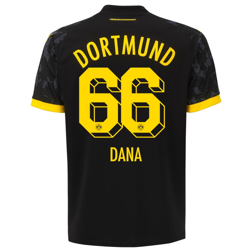 Hombre Camiseta Bleckmann Dana #66 Negro 2ª Equipación 2023/24 La Camisa Perú