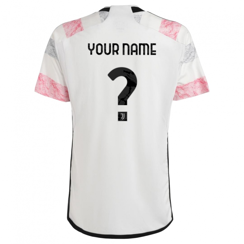 Hombre Camiseta Su Nombre #0 Blanco Rosa 2ª Equipación 2023/24 La Camisa Perú