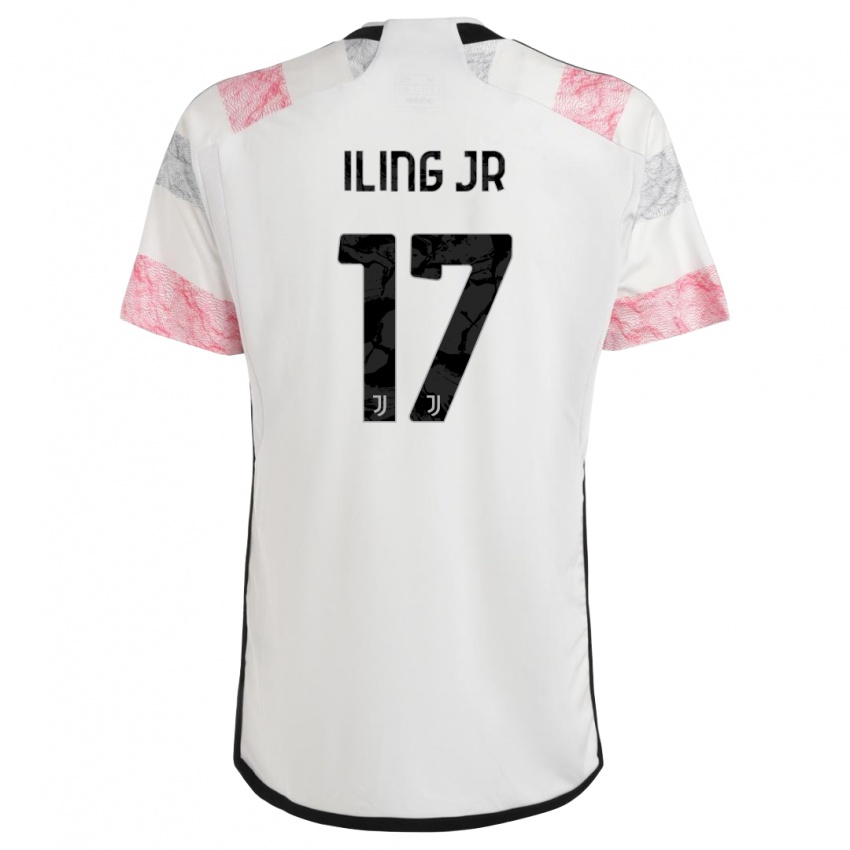 Hombre Camiseta Samuel Iling-Junior #17 Blanco Rosa 2ª Equipación 2023/24 La Camisa Perú