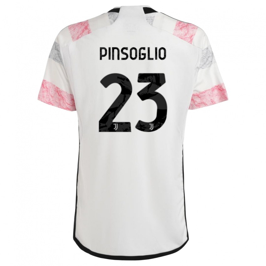 Hombre Camiseta Carlo Pinsoglio #23 Blanco Rosa 2ª Equipación 2023/24 La Camisa Perú