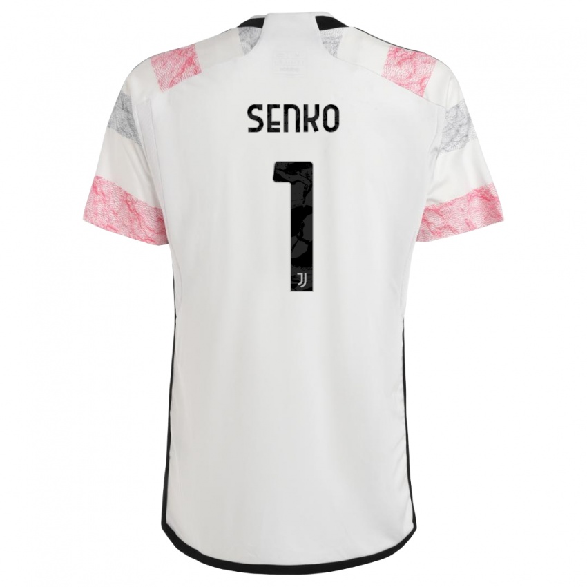 Hombre Camiseta Zsombor Senko #1 Blanco Rosa 2ª Equipación 2023/24 La Camisa Perú