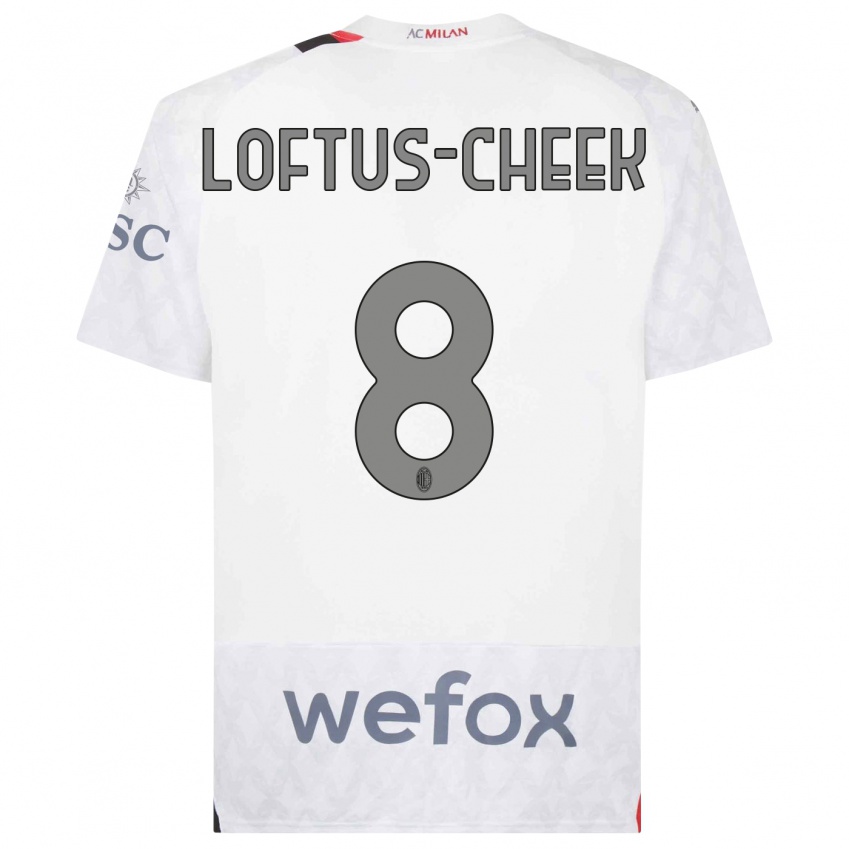 Hombre Camiseta Ruben Loftus-Cheek #8 Blanco 2ª Equipación 2023/24 La Camisa Perú