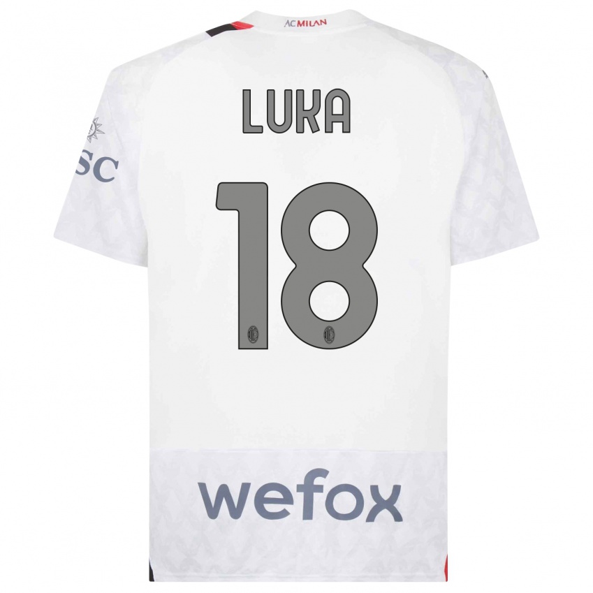 Hombre Camiseta Luka Romero #18 Blanco 2ª Equipación 2023/24 La Camisa Perú