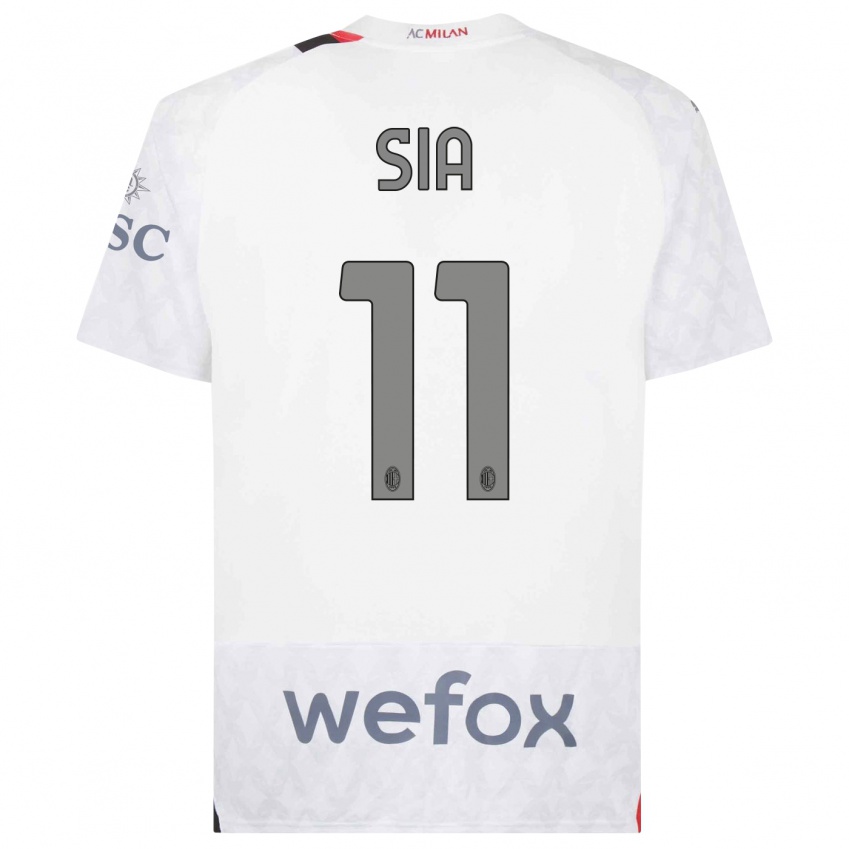 Hombre Camiseta Diego Sia #11 Blanco 2ª Equipación 2023/24 La Camisa Perú