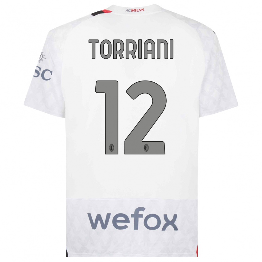 Hombre Camiseta Lorenzo Torriani #12 Blanco 2ª Equipación 2023/24 La Camisa Perú