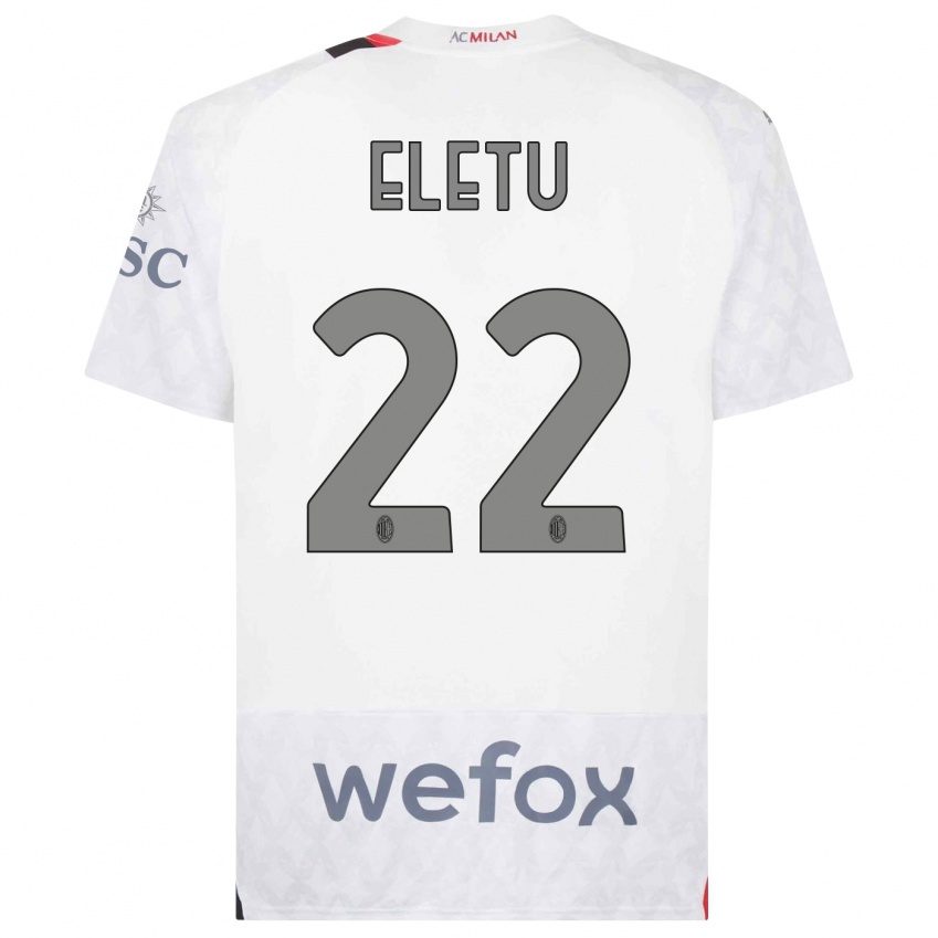 Hombre Camiseta Victor Eletu #22 Blanco 2ª Equipación 2023/24 La Camisa Perú