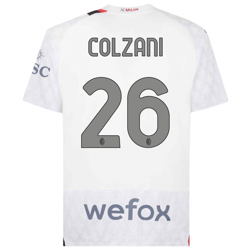 Hombre Camiseta Edoardo Colzani #26 Blanco 2ª Equipación 2023/24 La Camisa Perú