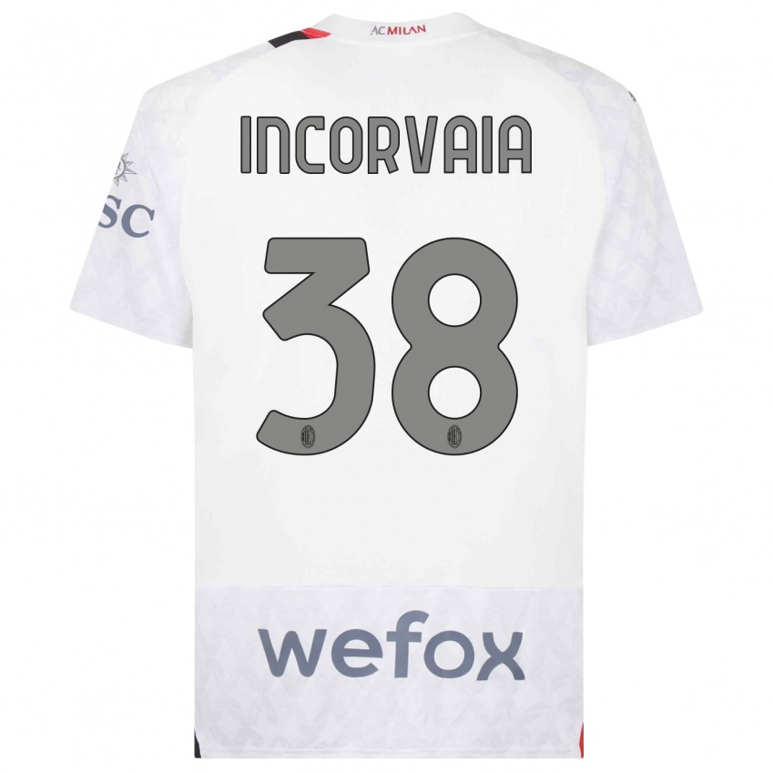 Hombre Camiseta Giovanni Incorvaia #38 Blanco 2ª Equipación 2023/24 La Camisa Perú