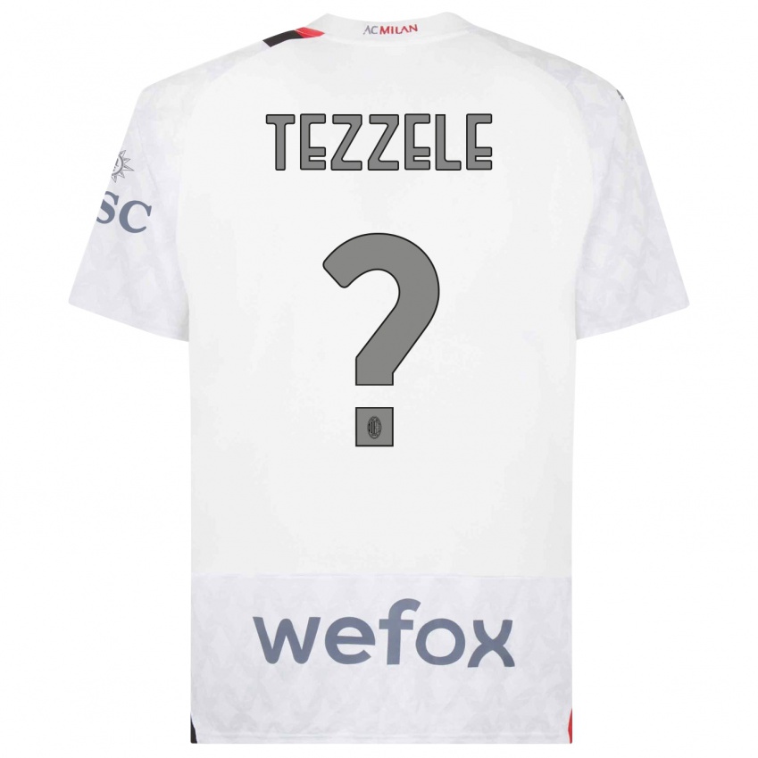 Hombre Camiseta Matteo Tezzele #0 Blanco 2ª Equipación 2023/24 La Camisa Perú