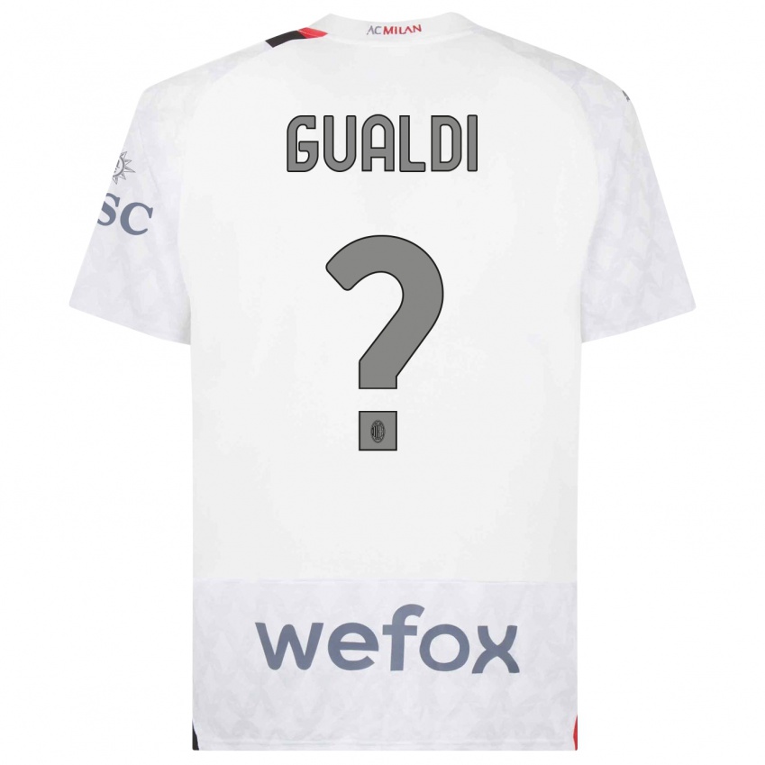 Hombre Camiseta Andrea Gualdi #0 Blanco 2ª Equipación 2023/24 La Camisa Perú