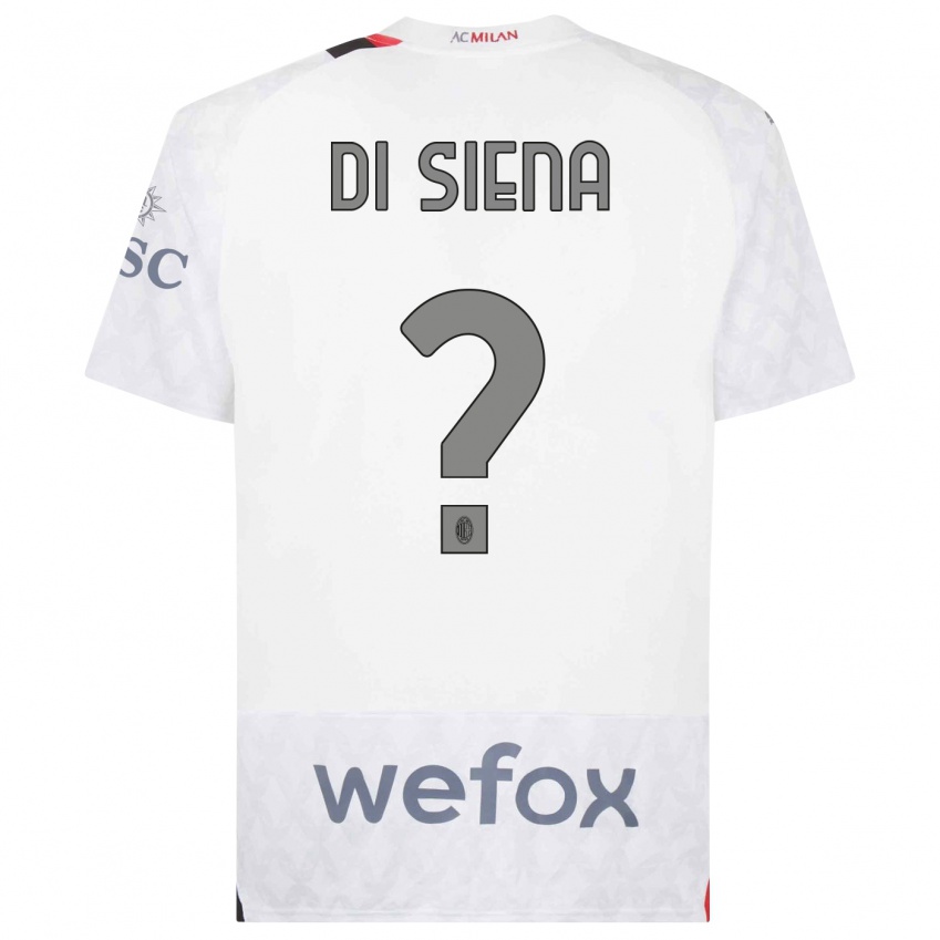 Hombre Camiseta Andrea Di Siena #0 Blanco 2ª Equipación 2023/24 La Camisa Perú