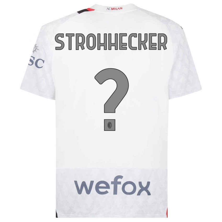 Hombre Camiseta Riccardo Strohhecker #0 Blanco 2ª Equipación 2023/24 La Camisa Perú