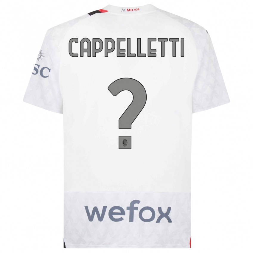 Hombre Camiseta Mattia Cappelletti #0 Blanco 2ª Equipación 2023/24 La Camisa Perú