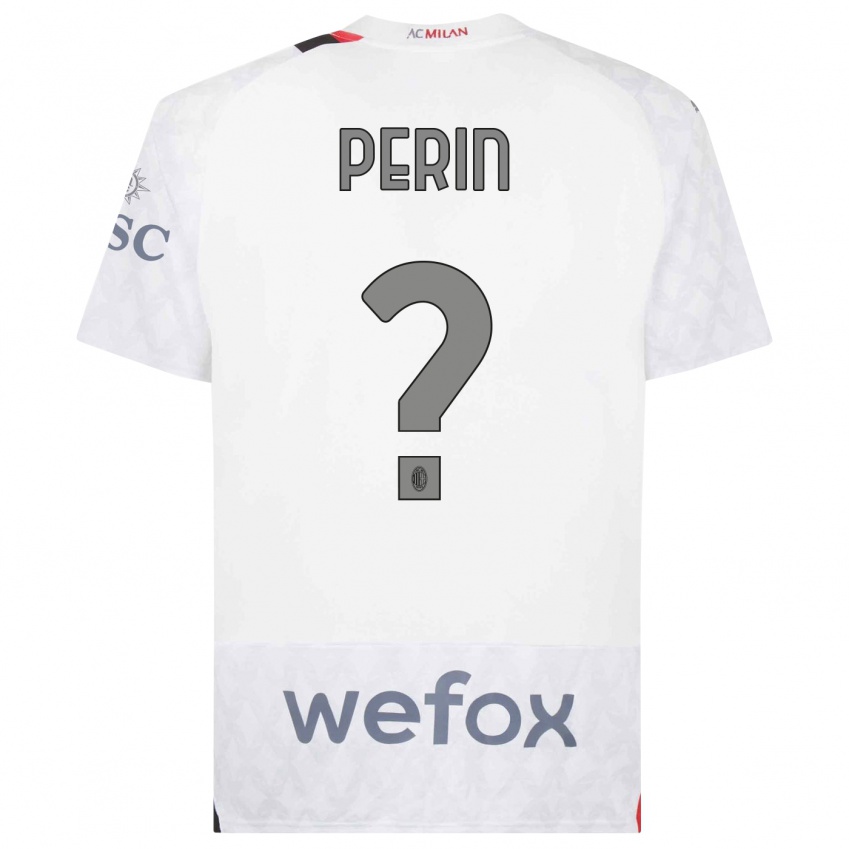 Hombre Camiseta Ernesto Perin #0 Blanco 2ª Equipación 2023/24 La Camisa Perú