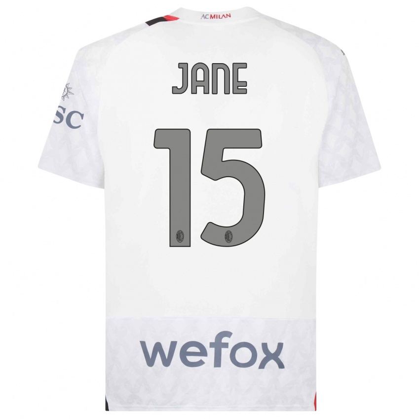 Hombre Camiseta Refiloe Jane #15 Blanco 2ª Equipación 2023/24 La Camisa Perú