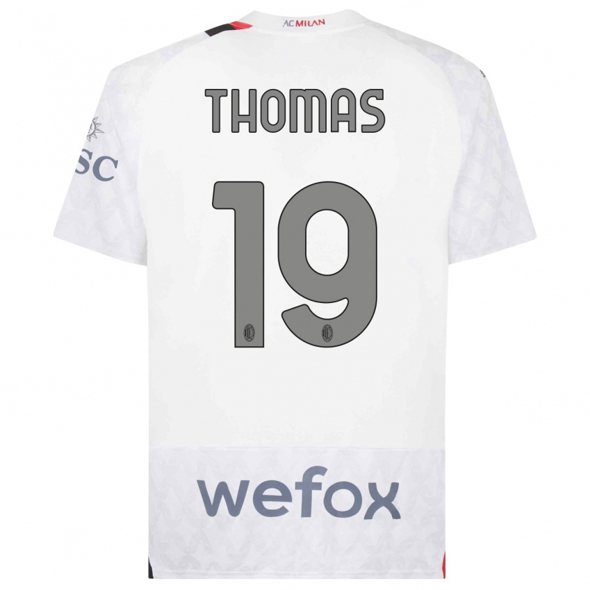 Hombre Camiseta Lindsey Thomas #19 Blanco 2ª Equipación 2023/24 La Camisa Perú