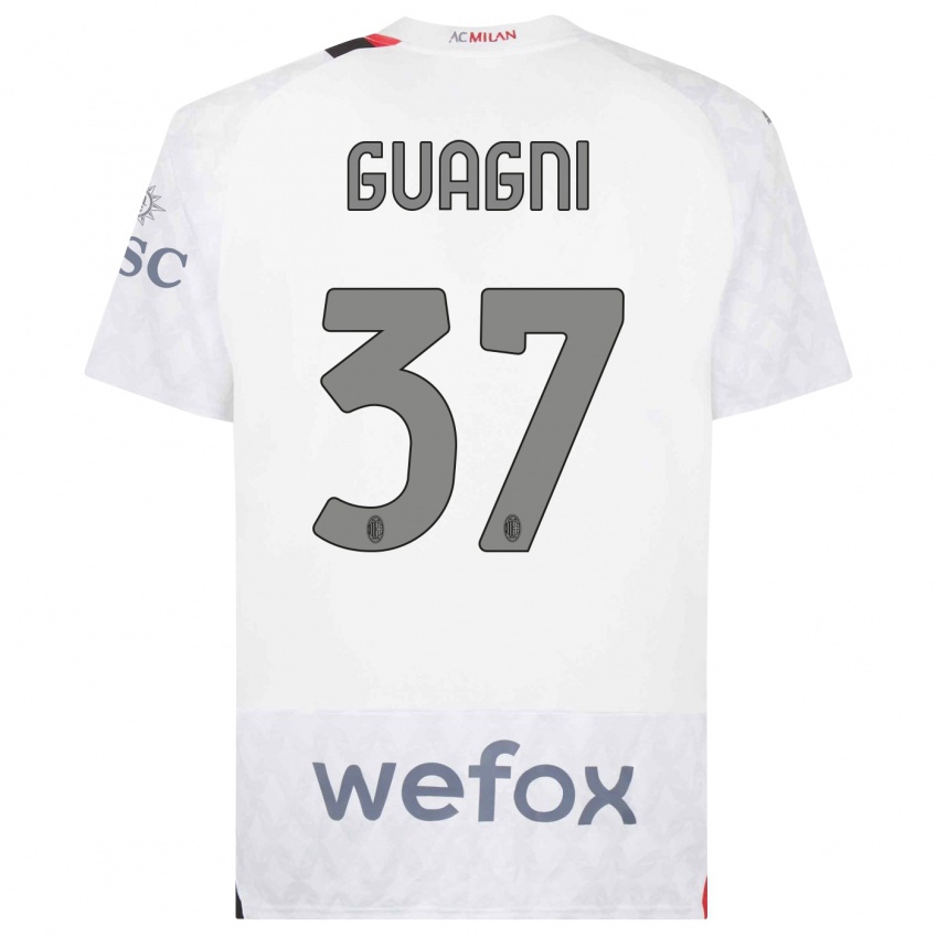 Hombre Camiseta Alia Guagni #37 Blanco 2ª Equipación 2023/24 La Camisa Perú