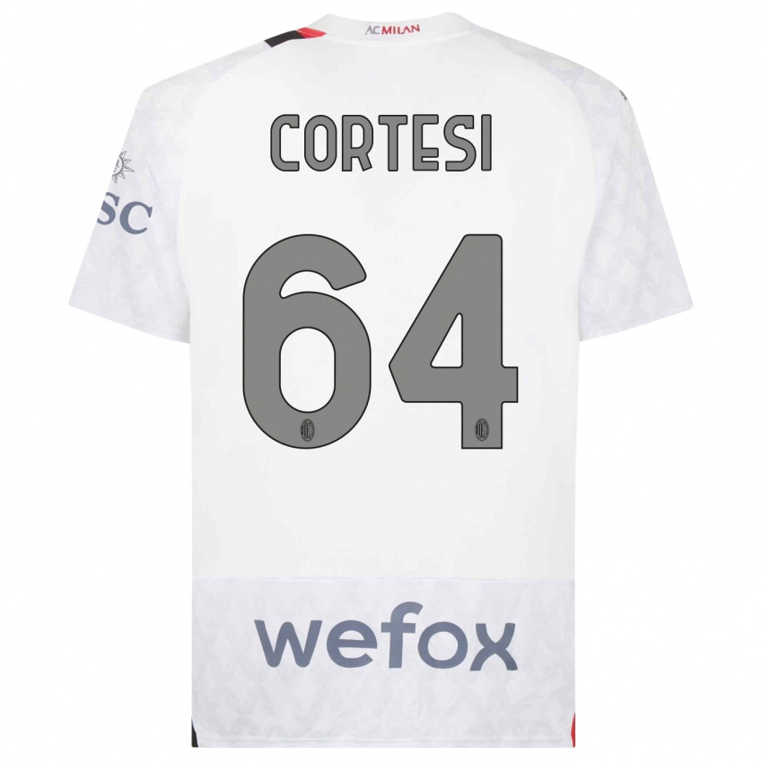 Hombre Camiseta Selena Cortesi #64 Blanco 2ª Equipación 2023/24 La Camisa Perú