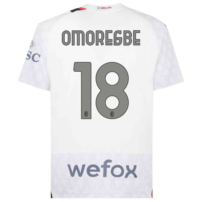 Hombre Camiseta Bob Murphy Omoregbe #18 Blanco 2ª Equipación 2023/24 La Camisa Perú