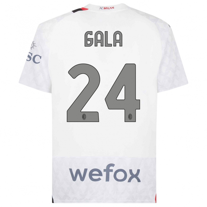 Hombre Camiseta Antonio Gala #24 Blanco 2ª Equipación 2023/24 La Camisa Perú