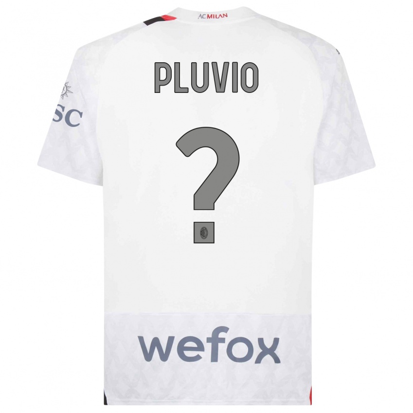 Hombre Camiseta Nicholas Pluvio #0 Blanco 2ª Equipación 2023/24 La Camisa Perú