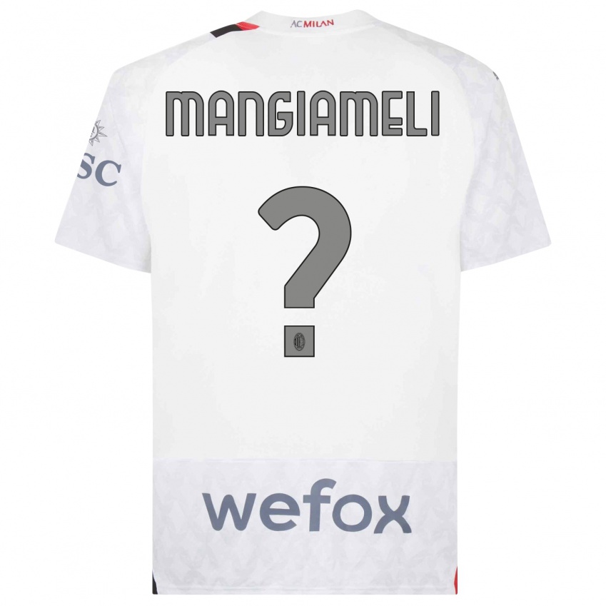 Hombre Camiseta Federico Mangiameli #0 Blanco 2ª Equipación 2023/24 La Camisa Perú