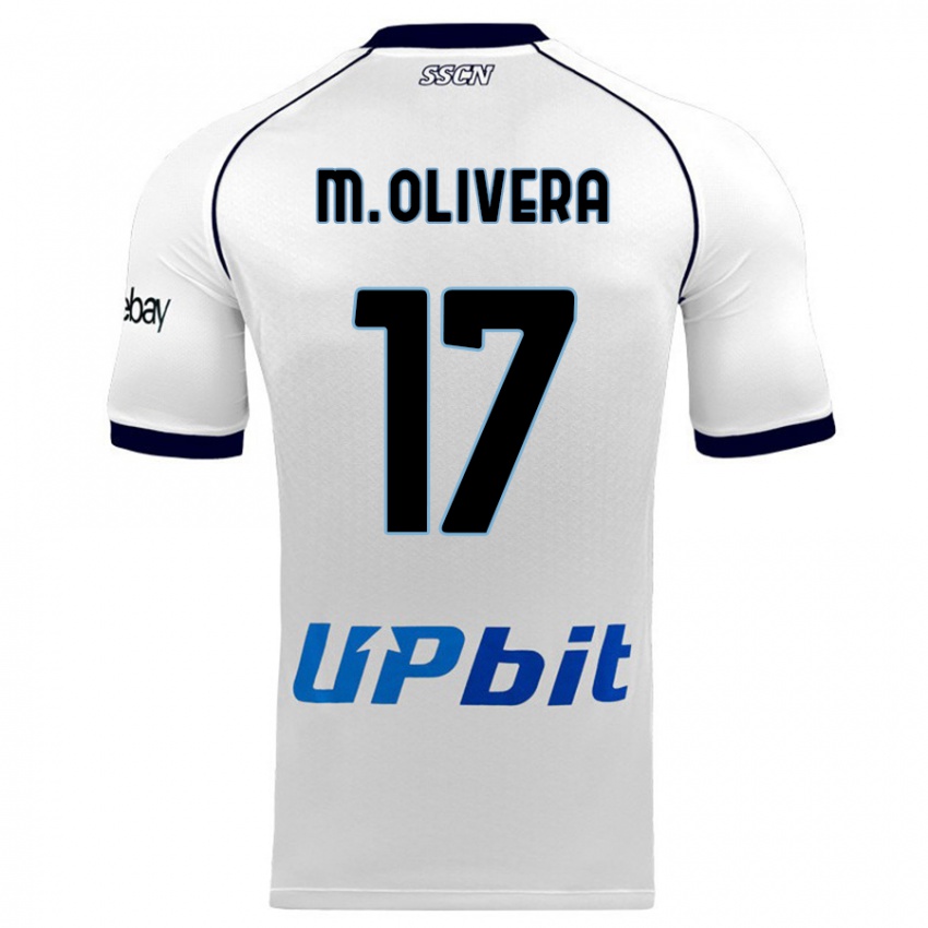 Hombre Camiseta Mathias Olivera #17 Blanco 2ª Equipación 2023/24 La Camisa Perú