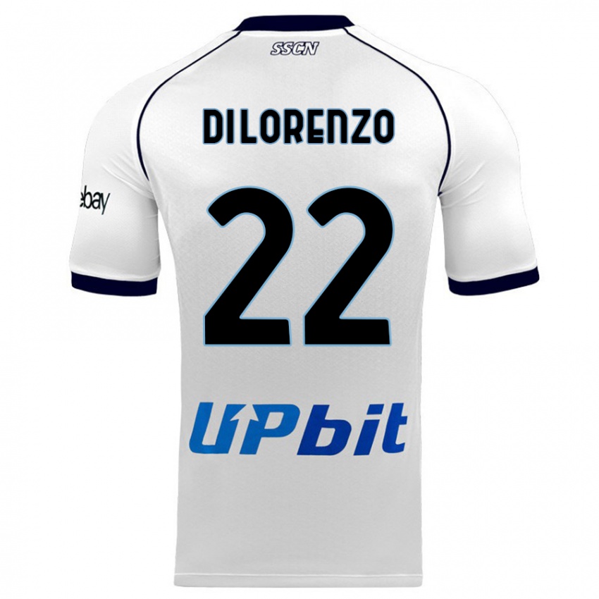 Hombre Camiseta Giovanni Di Lorenzo #22 Blanco 2ª Equipación 2023/24 La Camisa Perú