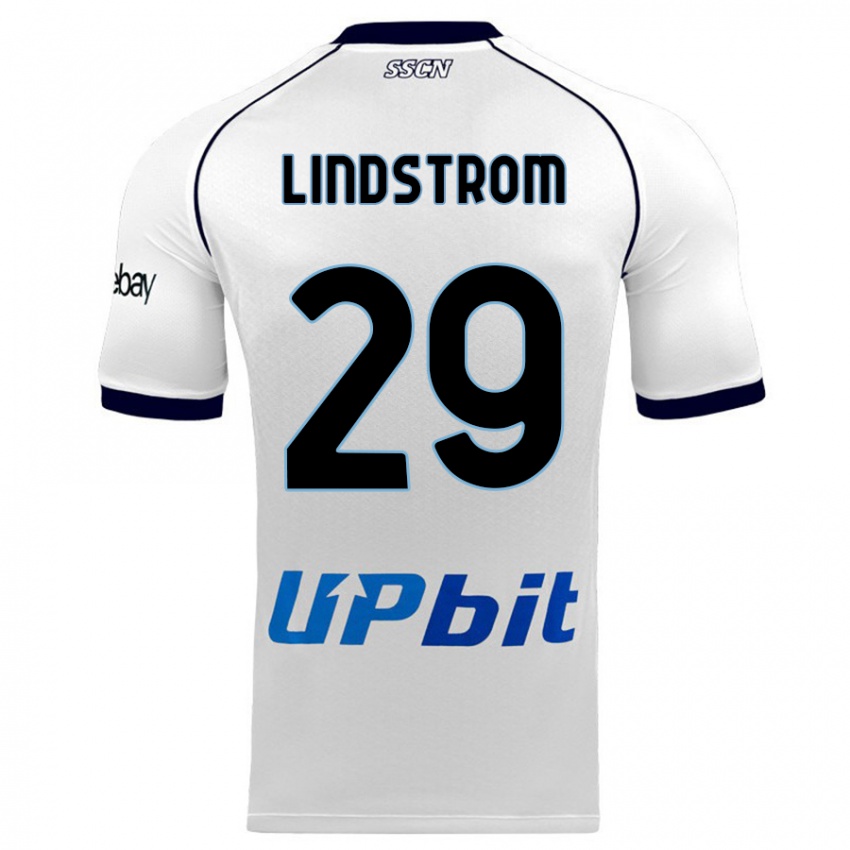 Hombre Camiseta Jesper Lindstrom #29 Blanco 2ª Equipación 2023/24 La Camisa Perú