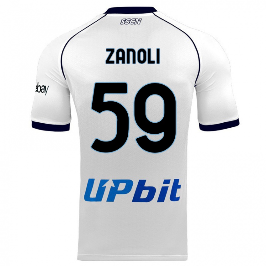 Hombre Camiseta Alessandro Zanoli #59 Blanco 2ª Equipación 2023/24 La Camisa Perú