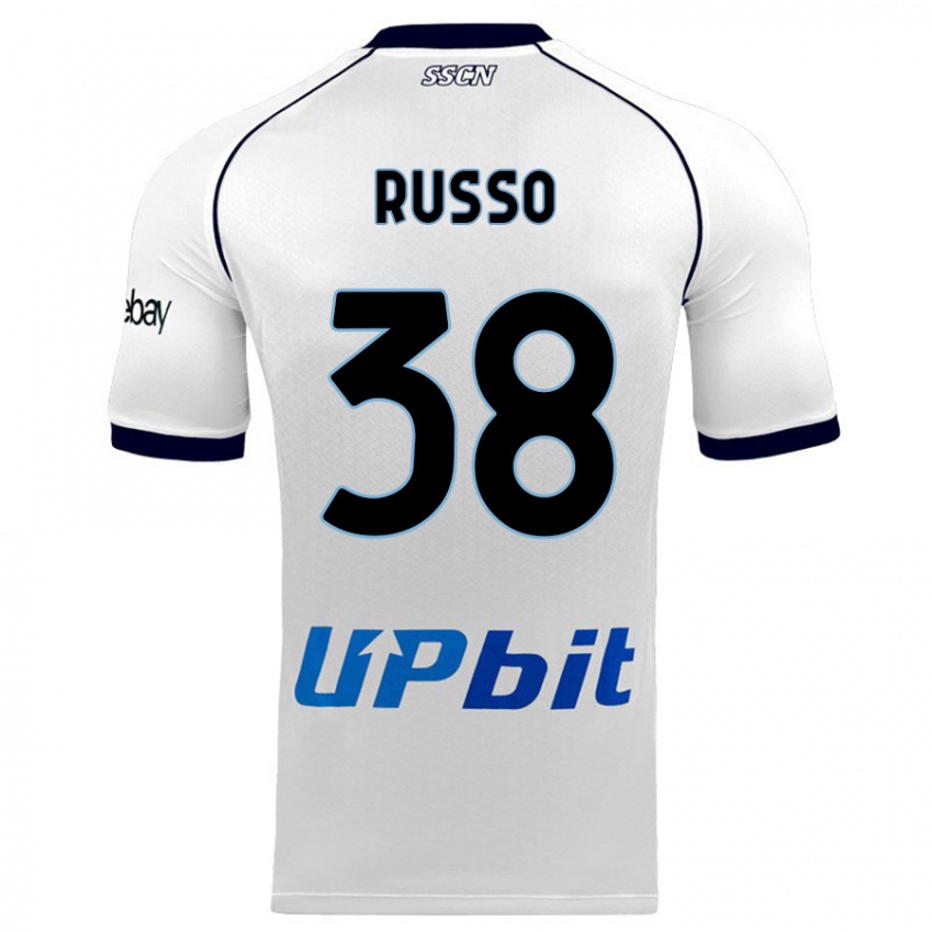 Hombre Camiseta Lorenzo Russo #38 Blanco 2ª Equipación 2023/24 La Camisa Perú
