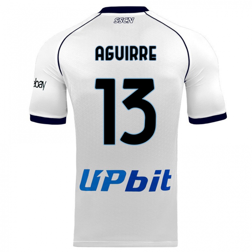 Hombre Camiseta Yolanda Aguirre #13 Blanco 2ª Equipación 2023/24 La Camisa Perú