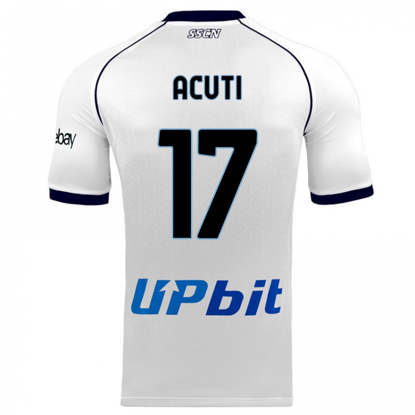 Hombre Camiseta Arianna Acuti #17 Blanco 2ª Equipación 2023/24 La Camisa Perú