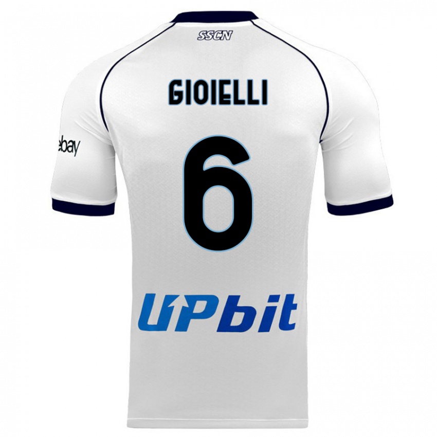 Hombre Camiseta Francesco Pio Gioielli #6 Blanco 2ª Equipación 2023/24 La Camisa Perú