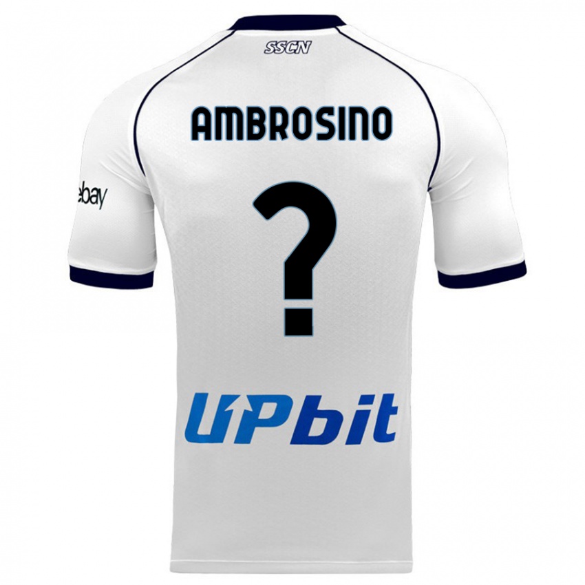 Hombre Camiseta Ambrosino #0 Blanco 2ª Equipación 2023/24 La Camisa Perú